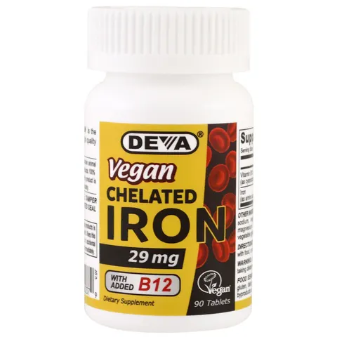 Deva, Vegan, Chelated Iron, 29 mg, 90 Tablets – image 3