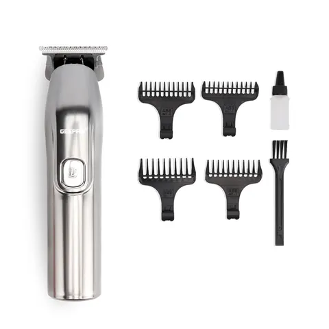 Brushed Stainless Steel Electric Rechargeable Beard Trimmer – image 2