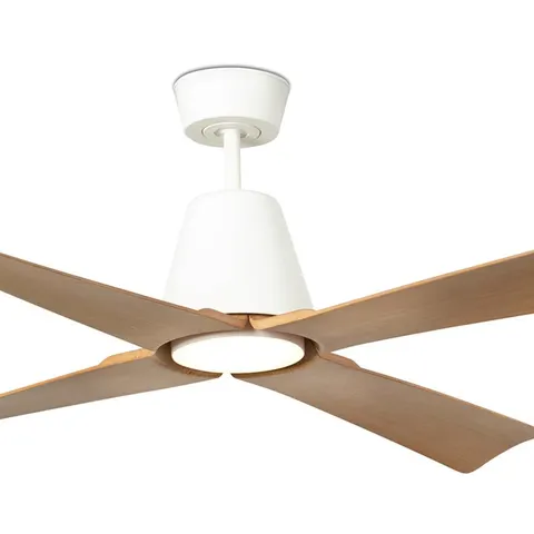 Wentylator LED TYPHOON M, biały/drewno – zdjęcie 2