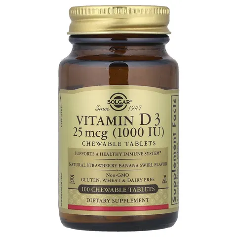 Solgar Vitamin D3 1000iu Chewable Tabs 100 – image 3