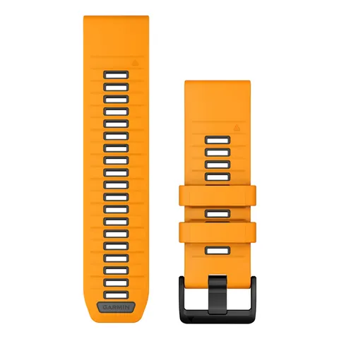 Garmin QuickFit Band Graphite. Orange Silicone – image 2