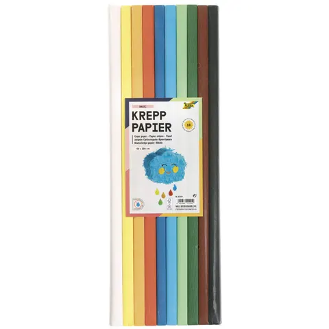 folia Krepppapier BASIC farbsortiert 32 g/qm – Bild 2