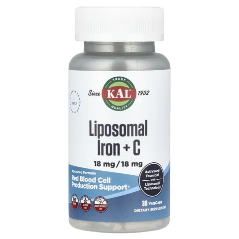 KAL, Liposomal Iron + C, 30 VegCaps – image 2
