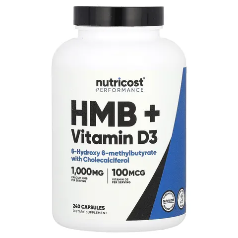 Nutricost, Performance, HMB + Vitamin D3, 240 Capsules – image 3