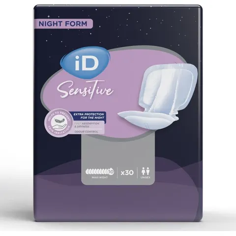 Ontex iD iD Sensitive Form Maxi Night - 8 paquets de 30 protections – image 2