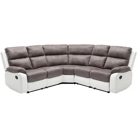 vente-unique.com Canapé d'angle polyester 5 places gris 226x101x226cm – image 2