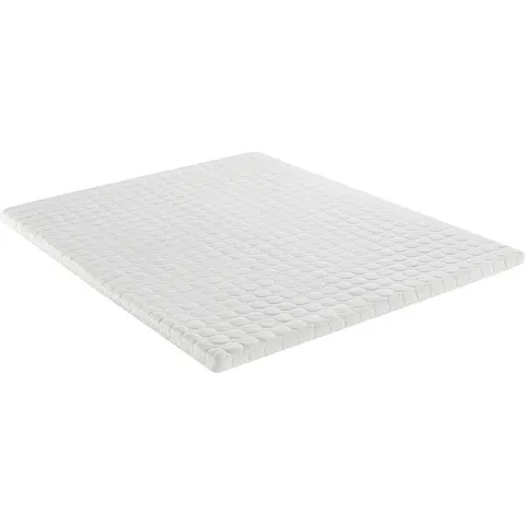 vente-unique.com Surmatelas polyester blanc 200x5x160cm – image 2