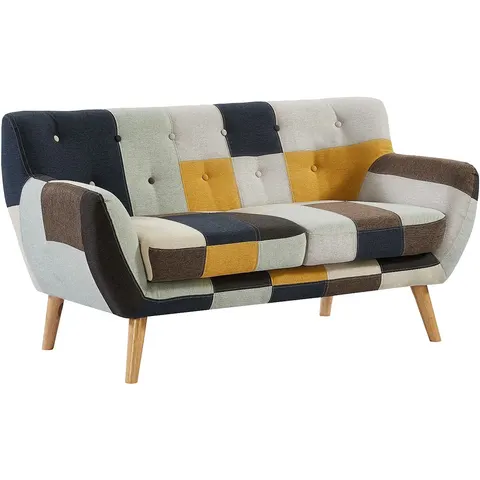 vente-unique.com Canapé fixe polyester 2 places multicolore 158x81x81cm – image 2