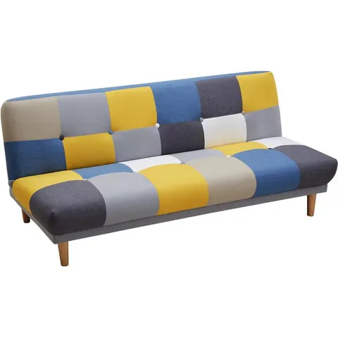 vente-unique.com Canapé convertible polyester 3 places multicolore 178x74x98cm – image 2