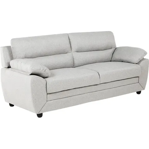 vente-unique.com Canapé fixe polyester 3 places beige 201x88x82cm – image 2
