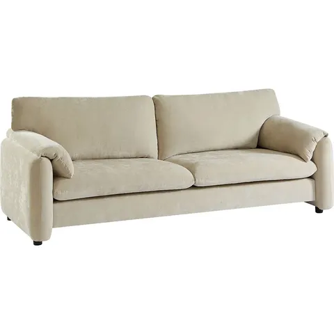 vente-unique.com Canapé fixe polyester 3 places beige 228x80x89cm – image 2