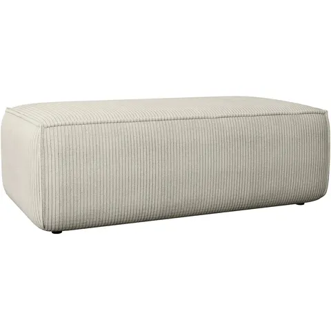 vente-unique.com Pouf velours beige 102x42x69cm – image 2