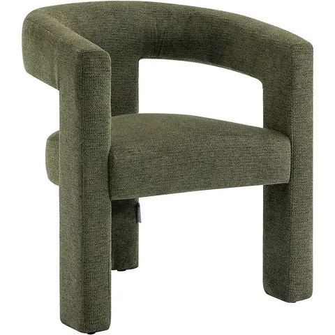 vente-unique.com Fauteuil droit polyester vert 64x75x59cm – image 2