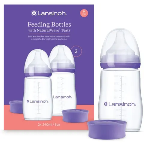 Lansinoh NaturalWave biberon Medium 2x240 ml – image 2