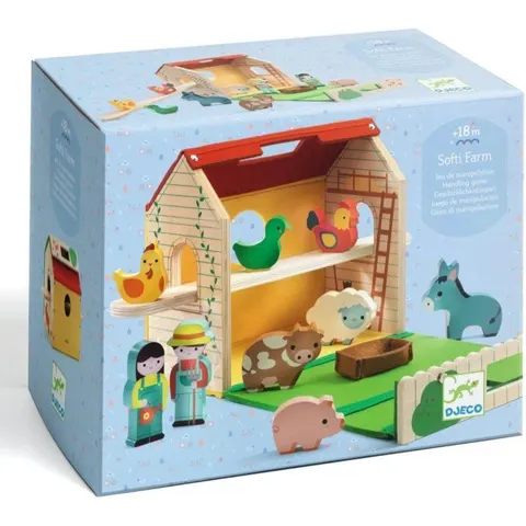 DJECO Wooden Farm lot de jouets en bois 18m+ 11 pcs – image 2