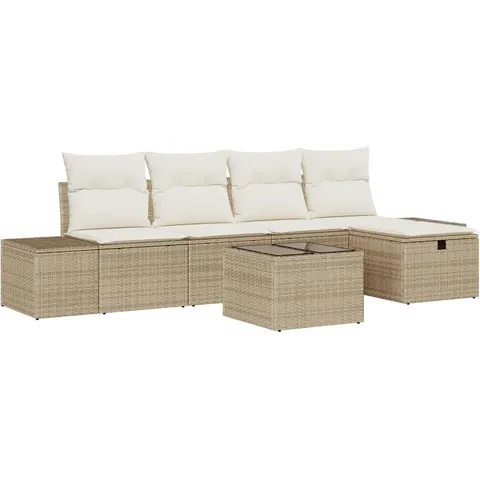 vidaXL Ensemble de Canapés 6 pc polyrotin – 408211 – image 3