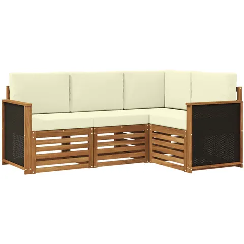 vidaXL Ensemble de canapés d'extérieur 4 pc Polyester – 690203 – image 3