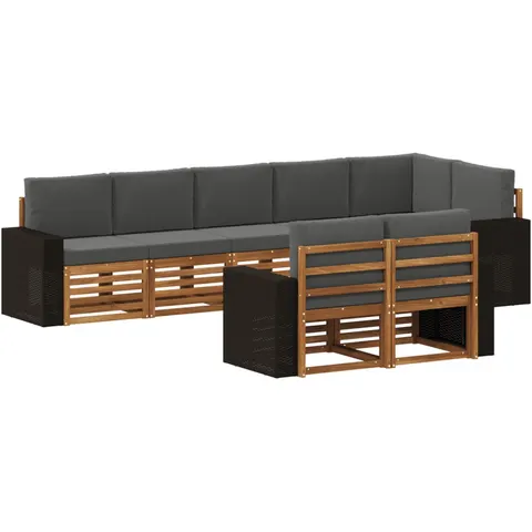 vidaXL Ensemble de canapés d'extérieur 8 pc Polyester – 692528 – image 3