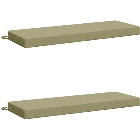 vidaXL Coussins de Banc SOEST 2 pc 100 % polyester Vert clair – 464488 – image 2