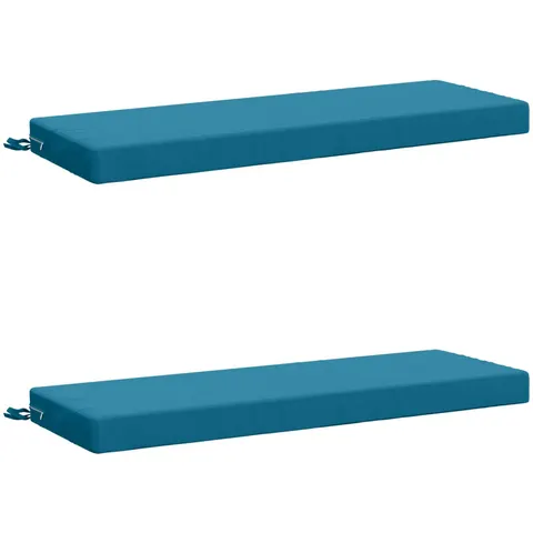 vidaXL Coussins de Banc SOEST 2 pc 100 % polyester Bleu clair – 466048 – image 2