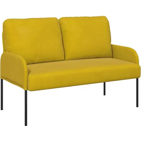 vidaXL Canapés avec coussin 110cm Jaune Contreplaqué – image 2