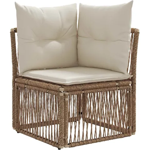 vidaXL Unité Canapé d'angle Beige polyrotin – image 3
