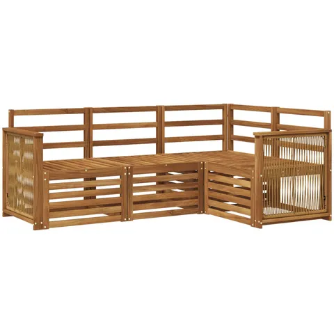 vidaXL Ensemble de canapés d'extérieur 4 pc Polyester – 690340 – image 3