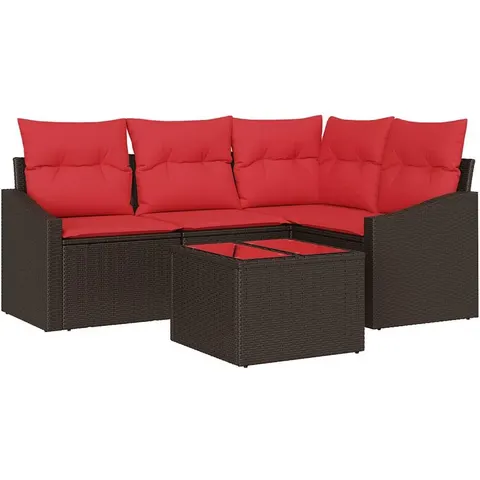 vidaXL Ensemble de Canapés 5 pc Marron polyrotin – 963000 – image 3