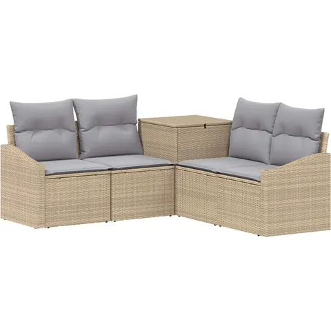 vidaXL Ensemble de Canapés 5 pc Beige et Gris clair – 874736 – image 2