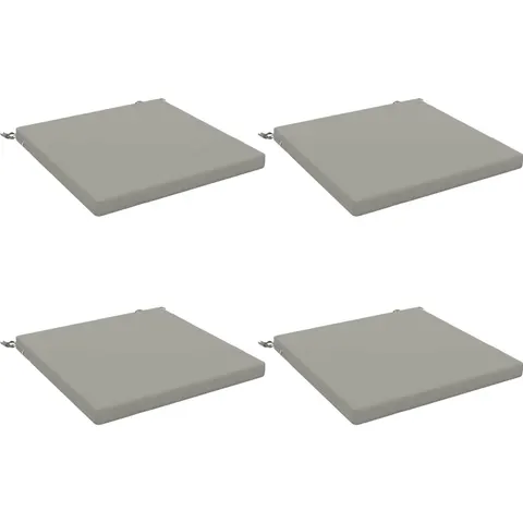 vidaXL Coussins de siège SOEST 4 pc 100 % polyester Gris – 415251 – image 3