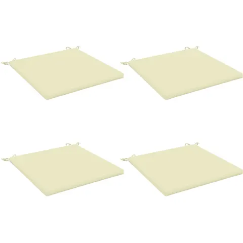 vidaXL Coussins de siège SOEST 4 pc 100 % polyester Crème – 416371 – image 3