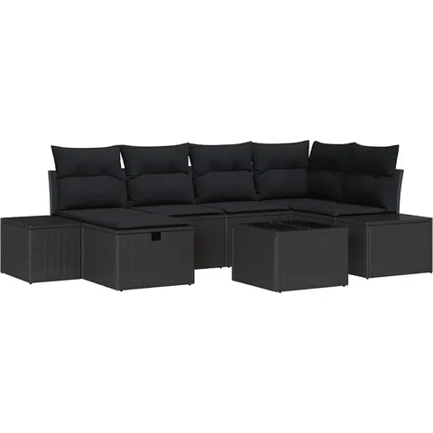 vidaXL Ensemble de Canapés 6 pc polyrotin – 408433 – image 3