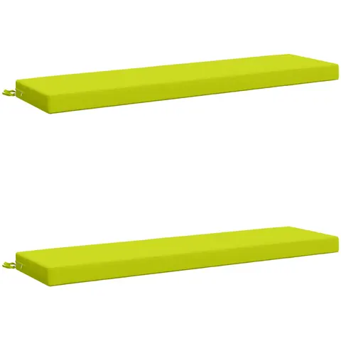vidaXL Coussins de Banc SOEST 2 pc 100 % polyester Vert vif. – 467069 – image 2