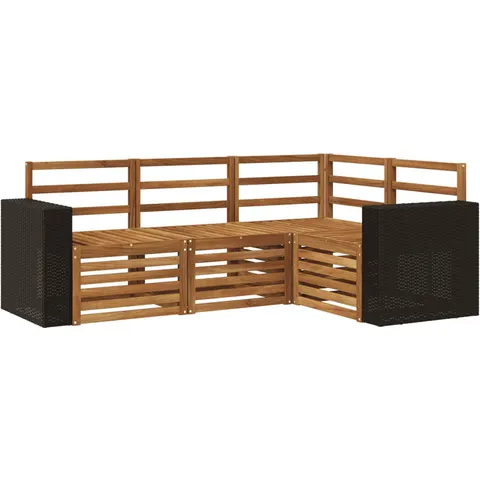 vidaXL Ensemble de canapés d'extérieur 4 pc Polyester – 690395 – image 3