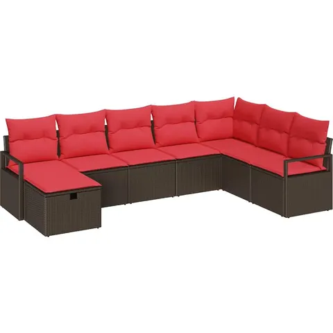 vidaXL Ensemble de Canapés 8 pc Marron polyrotin – 394361 – image 3
