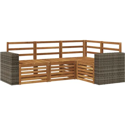 vidaXL Ensemble de canapés d'extérieur 4 pc Polyester – 690449 – image 3