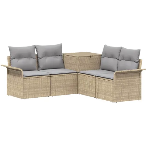 vidaXL Ensemble de Canapés 5 pc Beige et Gris clair – 873937 – image 2