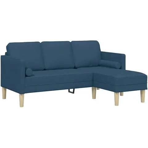 vidaXL Ensemble de Canapés avec coussin Bleu Polyester – 783912 – image 2