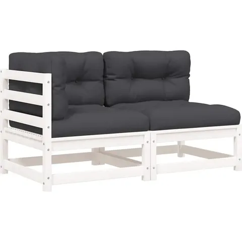 vidaXL Patio Sofa White Pine – image 2