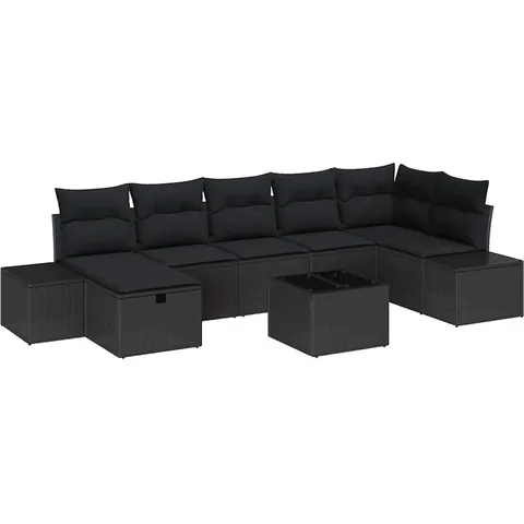 vidaXL Ensemble de Canapés 8 pc polyrotin – 408631 – image 2