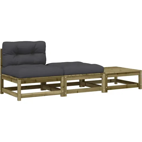 vidaXL Patio Sofa Natural Impregnated – 078932 – image 2
