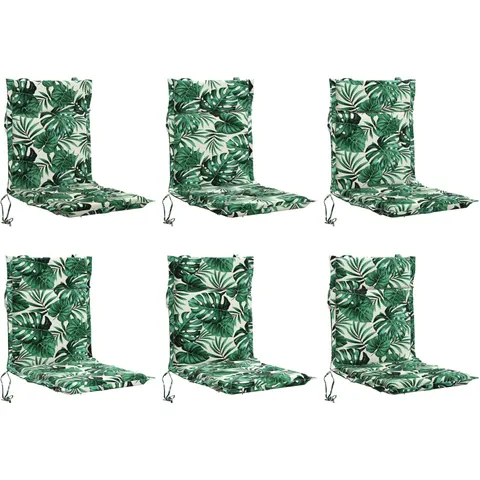 vidaXL Coussin de chaise à dossier bas GEMERT 6 pc 100 % polyester – 433552 – image 3