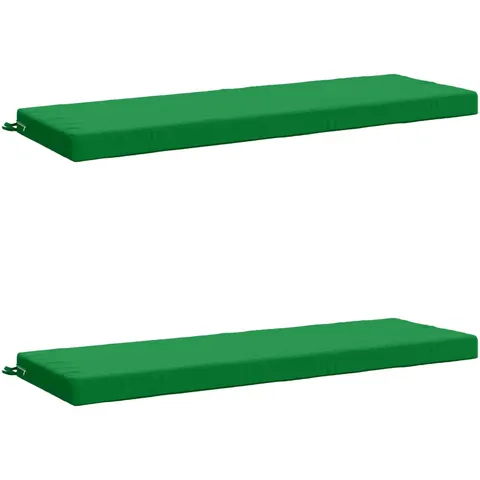 vidaXL Coussins de Banc SOEST 2 pc 100 % polyester Vert – 471820 – image 2