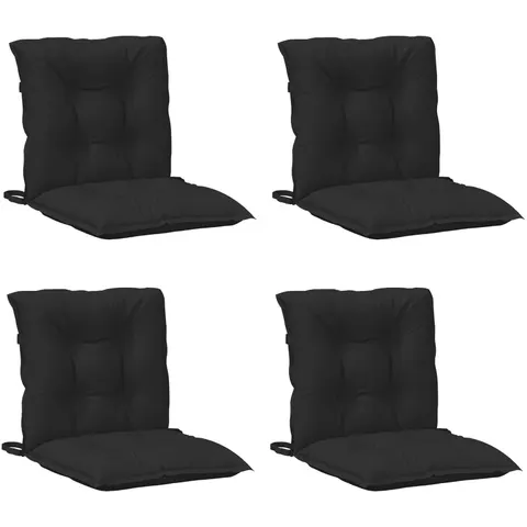 vidaXL Ensemble de coussins pour chaise à dossier bas 4 pc Polyester – image 2