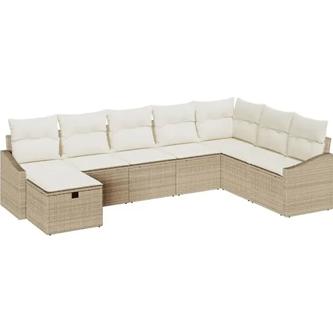 vidaXL Ensemble de canapé de jardin 8 pc polyrotin – 395337 – image 2
