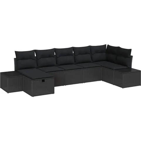 vidaXL Ensemble de Canapés 7 pc polyrotin – 408532 – image 3