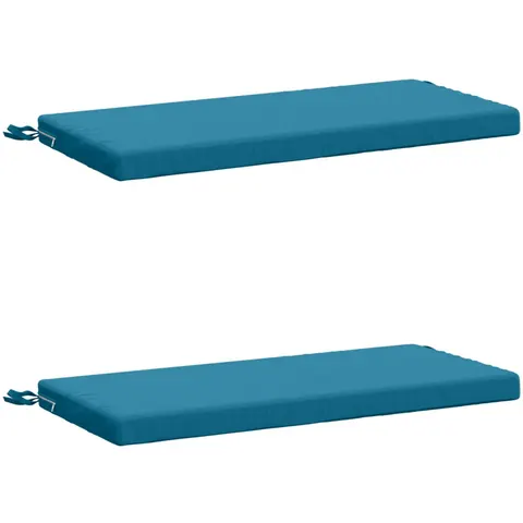 vidaXL Coussins de Banc SOEST 2 pc 100 % polyester Bleu clair – 455028 – image 2