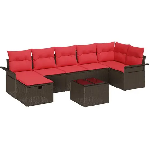 vidaXL Ensemble de canapé de jardin 8 pc Poly rotin – 403643 – image 2