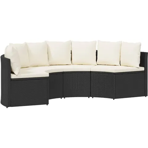 vidaXL Ensemble de Canapés 4 pc Noir – image 3