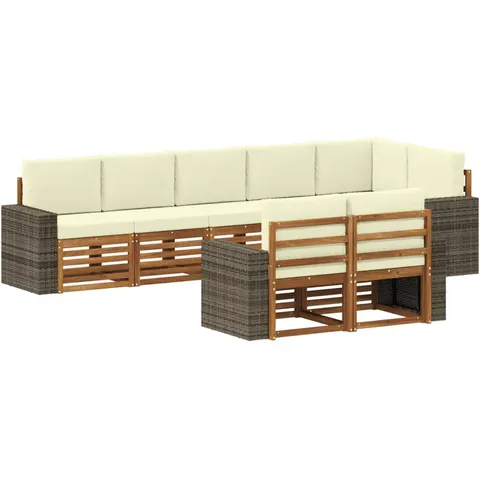 vidaXL Ensemble de canapés d'extérieur 8 pc Polyester – 692559 – image 3